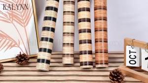 Wood Slat WallpaperPeel and Stick Self Adhesive Vinyl Waterproof Faux Wood Grating Stripe Contact Paper for Living Room Bedroom