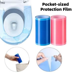 YESPERY Disposable Barrier Film Self-Adhesive Surface Protection Film for Travel Hotel Bathroom Vanity Toilet Seat Cover 10x10cm Easy Tear-off 130Sheets