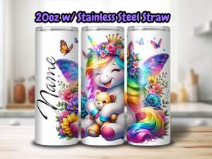 Unicorn Tumbler with Free Name Print