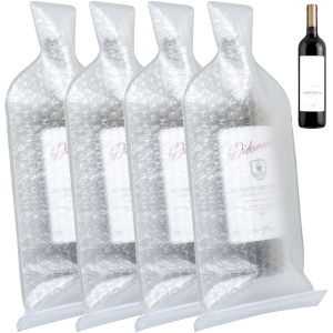 4 Pcs Wine Bottle Bags Multi-Layered Protection Wine Bottle Sleeves with Double Inner Bubble Liner Wine Bottle Protector Travel