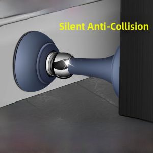MONLEYTA | German Silicone Door Stop No Drilling New Anti Collision Theft Proof Strong Magnetic Door Holder Bathroom Floor Mount Extension