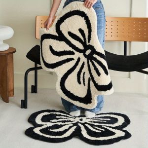 VIKAMA Korean-style bow carpet for living room bedroom bedside wardrobe decoration home decoration