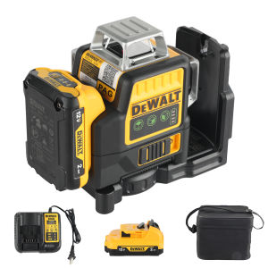 DEWALT DW089LG Lithium Battery Green Laser Level | 12 Lines 3 Sides 360° Horizontal Vertical | Outdoor Leveling Measurin