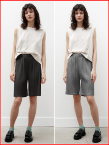 Slimming Folded Shorts High Waist Pleated Skirt Style Womens Casual Pants Commute Simple Polyester Fiber Autumn Season
