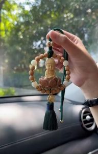 Liên Hoa Treo Xe Ô Tô Phật Như Lai Tọa Đài Sen Vạn Dặm Bình An Mang Lại May Mắn