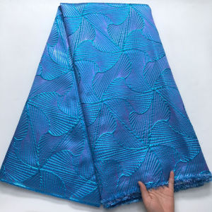2025 High Quality 5Yards Jacquard Lace Nigerian Brocade Lace Fabrics New Design Satin African Damask Lace Fabric For Dress