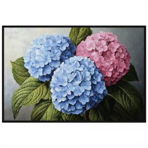 Tranh phong thủy hoa cẩm tú cầu. Tranh treo tường dán tường sơn dầu canvas trang trí. CGI-1529