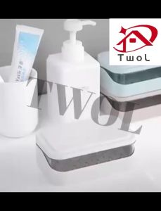 TWOL 1pcs Soap Box Creative Drain With Lid  Flip Top Drain Soap Dish With Lid Soap Dish