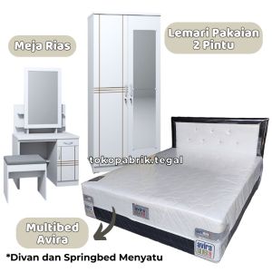 Paket Lamaran Seserahan Furniture / Kamar Set / Paket Kamar Tidur / Springbed Divan Lemari Pakaian Meja Rias Murah Cirebon Tegal Brebes Pemalang Pekalongan Bandung Jakarta Bogor Depok Tangerang Bekasi
