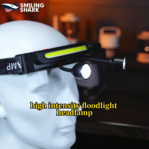 Nụ Cười Cá Mập Td0256 LED * 2 Đèn Pha siêu trắng sáng Ánh Sáng 5Mode Đèn làm việc COB Loại C Có Thể Sạc Lại Đèn pha Không Thấm Nước làm việc ngoài trời Cắm Trại