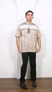 (BONUS DUS) Kemko Pria Terbaru / Baju Koko Pria Lengan Pendek Halus Bagus Dingin MOERBA 19D243545