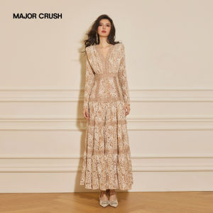 Lace Design Retro High-End Flared Dress