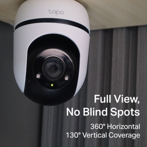 Tp-Link Tapo C500 Outdoor Pan/Tilt Security WiFi Camera 1080p Full HD 360° Live View Person Detection and Motion Tracking-Smart AI Night Vision IP65 Weatherproof Two-Way Audio