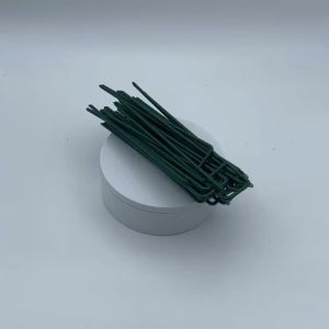 50pcs Tworsen U-Shaped Garden Ground Grass Lawn Turf Galvanised Pegs Staples Fastening Nails