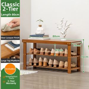 Multi-level Shoe Storage and Change Bench