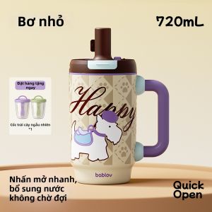 Bablov | Tách Cốc Isolat Mở Nhanh Thiết Kế Thẩm Mỹ Có Ống Hút