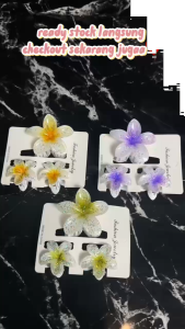 ACC237 Jepit Rambut Bunga Kamboja Set Isi 3 Aksesoris Korea Wanita Akrilik