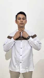 Baju Muslim Pria Dewasa Lengan Panjang Kombinasi Motif - Pakaian Laki-Laki Terbaru - KOKO KOBATA