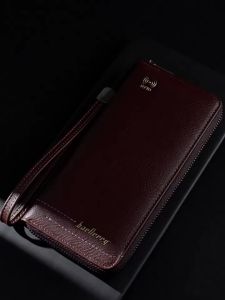 Baellerry RFID Blocking Wallet for Men PU Leather Zipper Handbag Long Coin Purse with Credit Card Holder Business Card Case