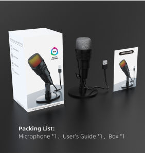 USB Computer Microphone for PC Mac Notebook - Noise Cancelling Condenser Mic for Live Streaming Karaoke And Gaming