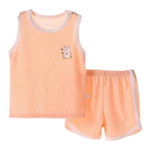 JIFANPAUL | Thin Summer Childrens Set Home Wear Sleeveless Air Conditioning Clothes Baby Silk Sleepwear