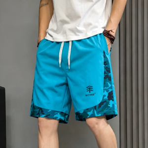 Casual Shorts for men jogging Beach Camouflage Print drawstring Short 61390