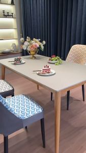 Johor Seller |All-Inclusive Tablecloth Elastic Waterproof Oil-Proof PU Anti-Scalding Coffee Table Cover Desk Dining Protective