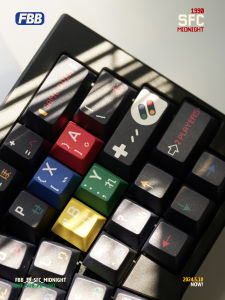 FBB Original Key Cap SFC 1990 Dark Night Edition Sublimation PBT Customized Mechanical Keyboard Accessories DIY Stylish