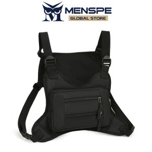 MENSPE Mens Chest Bag Cycling Vest Bag Outdoor Hiking Bag Waterproof Phone Bag Multifunctional Travel Shoulder Bag Lightweight Sports Fitness Backpack Casual Bag