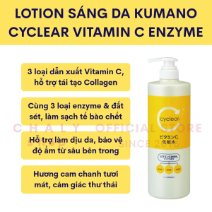 Lotion dưỡng sáng mịn da Kumano Cyclear Vitamin C Enzyme 500ml Nhật
