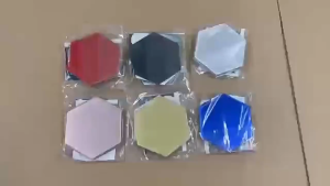 12Pcs Hexagon Mirror Wall Stickers Multicolor Self Adhesive Mirror Decals Acrylic Honeycomb Wall Mirror Tile DIY Removable   Living Room Background Wall Decor