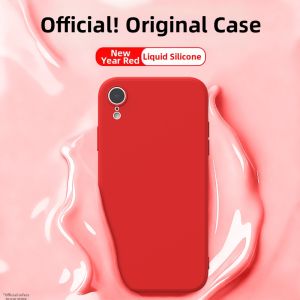 DAOWAIREN | Red Lunar New Year Compatible iPhone XR Liquid Silicone Case Full Enclosure Shockproof