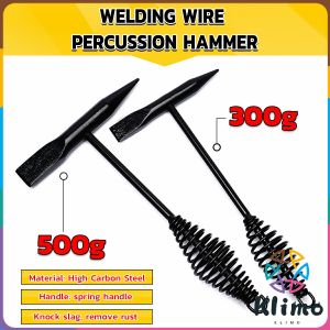 KLIMO Spring Handle Welding Chipping Hammer 300g 500g  Industrial Grade Welding Hammer Welding Hammer Slag Hammer
