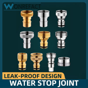 Bathroom Brass Water Stop Connector Washing Machine Faucet Brass Water Stop Valve Garden Outdoor Faucet Hose Quick Connector