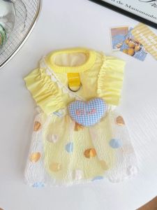 Summer New 2025 Pet Dog Clothes Bichon Teddy Princess Skirt Yorkie Maltese Poodle Puppy Dress Dog Clothing Accessories