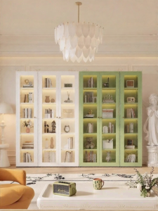 Wall-to-Ceiling Floor-standing Bookcase Storage Cabinet