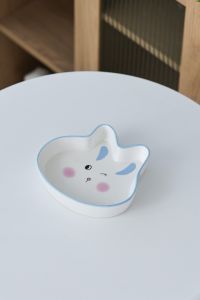 Cute Cartoon Cat Bowl Ceramic Dog Food Bowl Neck Protection Slanted Mouth Anti-Flip Pet Feeder Dish Pet Supplies Cat Bowls