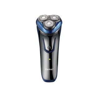 Kemei KM-2807 Professional Wet and Dry 3 Head Electric Shavers Rechargeable Mens Shaving Cordless Rotary Wet Dry Shaver
