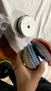 16Pcs 3/4inch Diamond Polishing Pads Wet/Dry Set For Granite Stone Concrete Marble