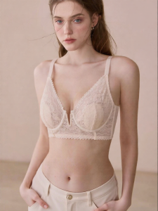 Anti-Droop Gather Underwear Lingerie Full Cup Soft Steel Ring Bras