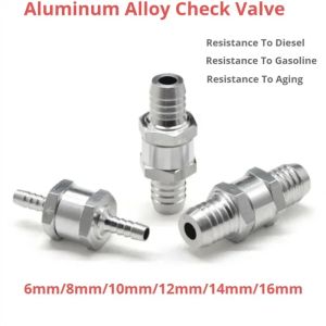 1pcs/5pcs One-way Valve 6mm 8mm10mm 12mm 14mm 16mm Valves Aluminium Alloy Fuel Non Return Check Valve One Way Fit Carburettor