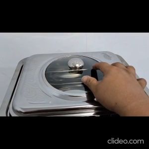 HATAYASHOP-FAST FOOD/TEMPAT MAKAN KONDANGAN/TEMPAT MAKAN PRASMANAN/TEMPAT MAKANAN /Fast Food Kombinasi Prasmanan Kotak - Tempat Wadah Saji Makanan Stainless /FAST FOOD PRASMANAN STAINLESS /Panci Wadah Saji Prasmanan Serving Dish 555 / Fast Food Dish