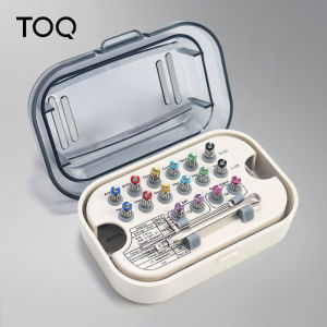 16Pcs Dental Implant Torque Wrench Screwdriver Kit Universal Prosthetic Drivers for Restoration Repair Complete With Storage Box
