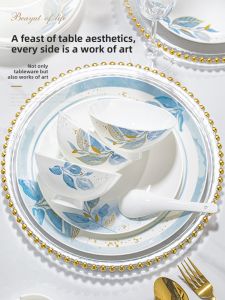 mornenjoy | Luxurious Chinese Ceramic Tableware Set