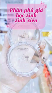 Phấn phủ kiềm dầu Catrice All Matt Plus Shine Control Powder công thức lâu trôi