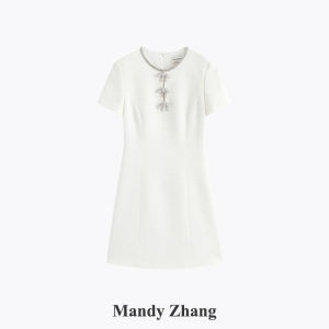 Elegant Bow Diamante Short Dress