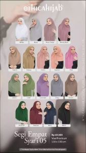 Jual Hijab Segiempat Ethica Syari 05 Kerudung Segi Empat Polos Syari 05 Jumbo Voal Premium