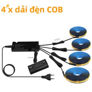 Cảm Biến Chuyển Động Thông Minh Dải Đèn LED COB DIY Đèn Ngủ PCB Màu Đen Cho Tủ Quần Áo Đèn Nền Cầu Thang - 12V SMD2835