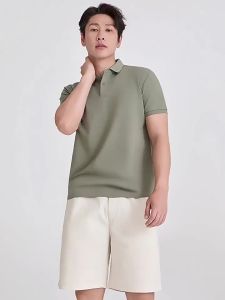 MiiOW | Ice Silk Business White Polo Shirt Short Sleeve