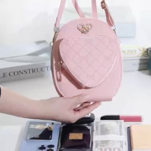 JOANNA BAG #8273 KOREAN LEATHER FASHION ELEGANT HEART SHAPED QUILTED CROSSBODY SHOULDER BAG FOR WOMEN